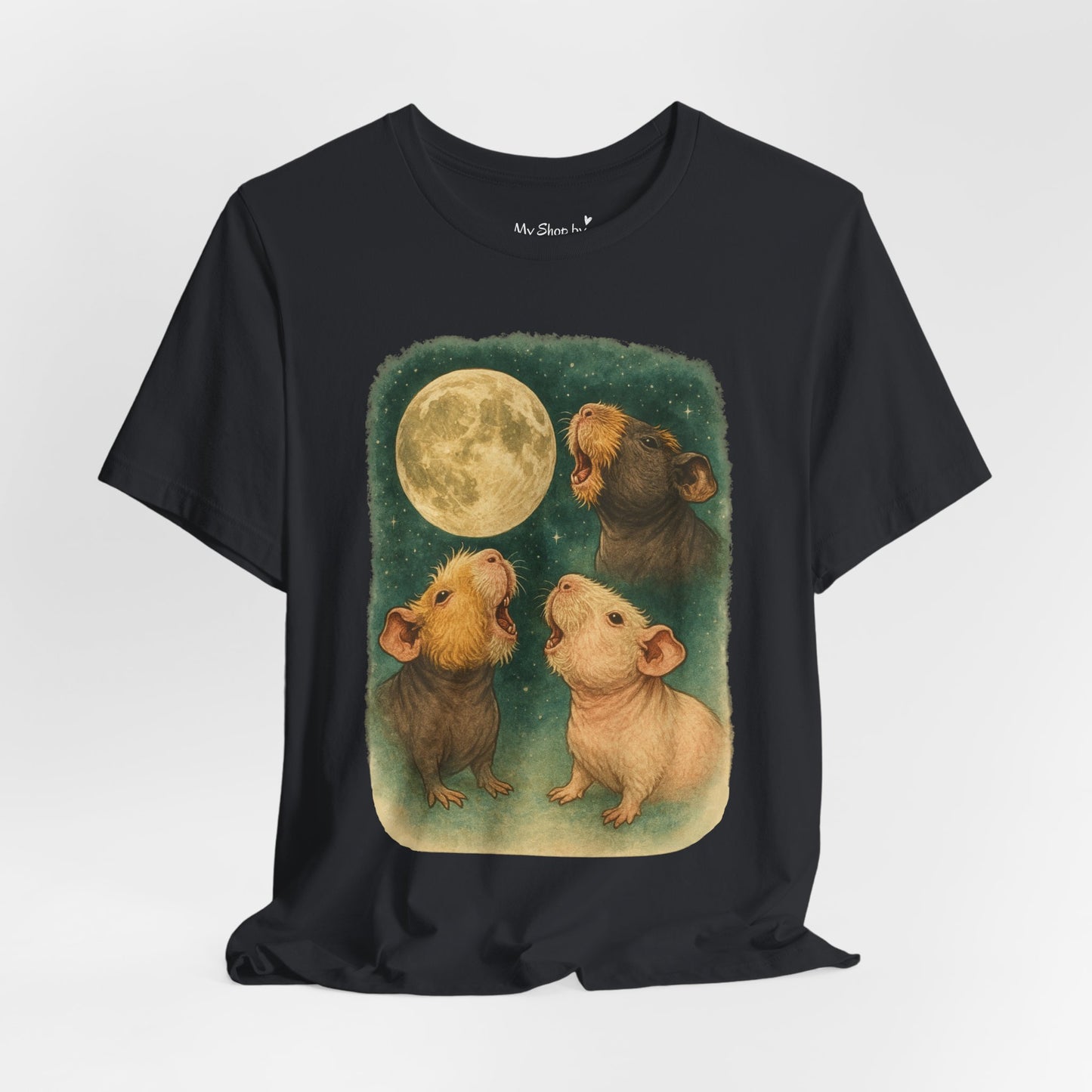 Werewolf Skinny Pig Unisex Tee (Hairless Guinea Pig Shirt)