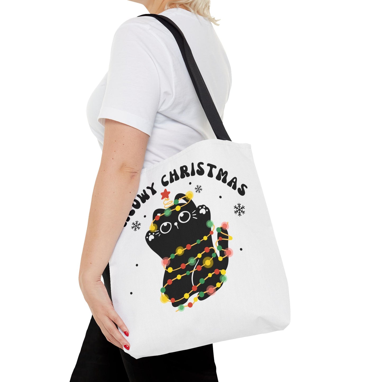 Meowy Christmas Tote Bag