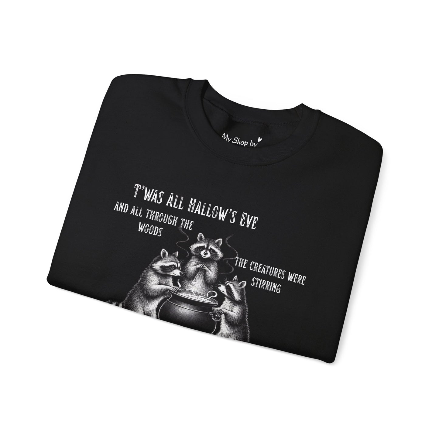 Raccoon Cauldron Halloween Sweatshirt