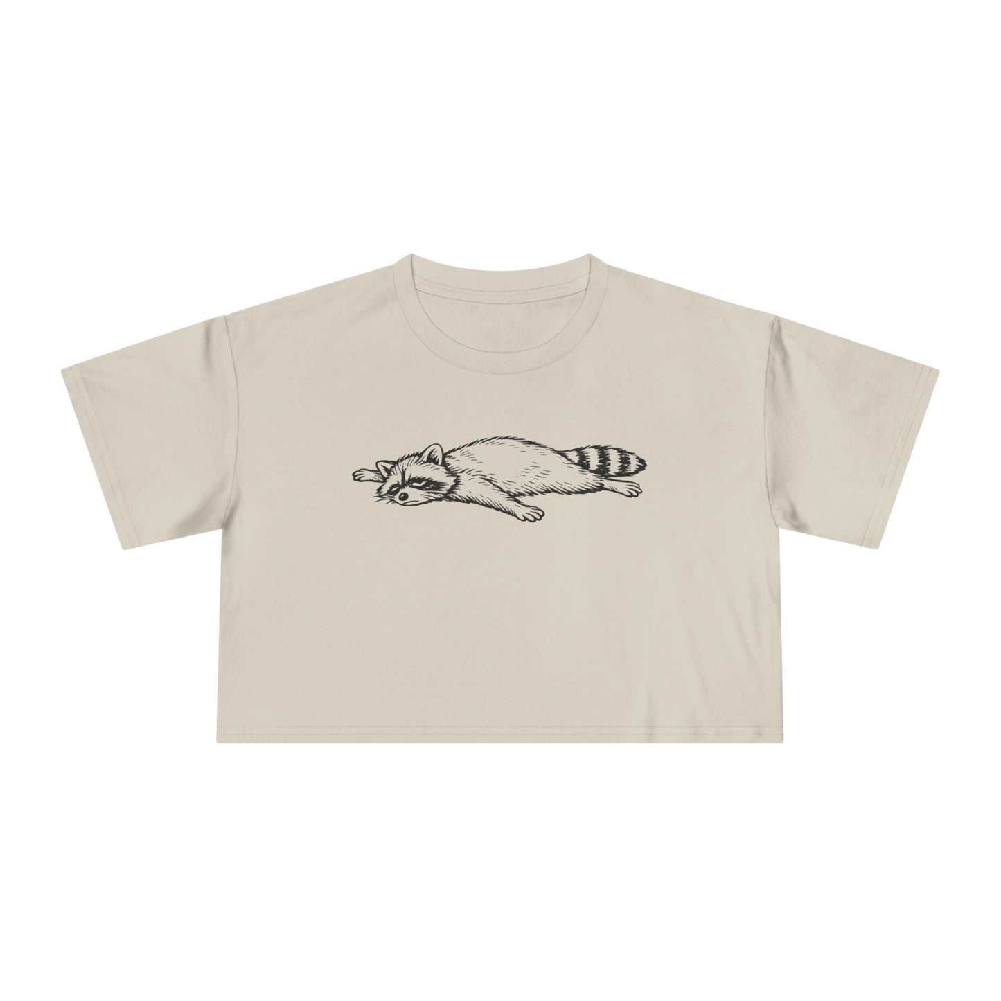 Tired Raccoon Women's Crop Tee