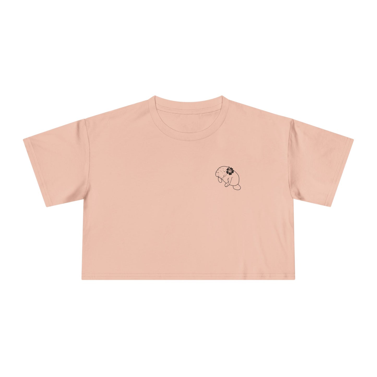 Women's Manatee Hibiscus Crop Tee