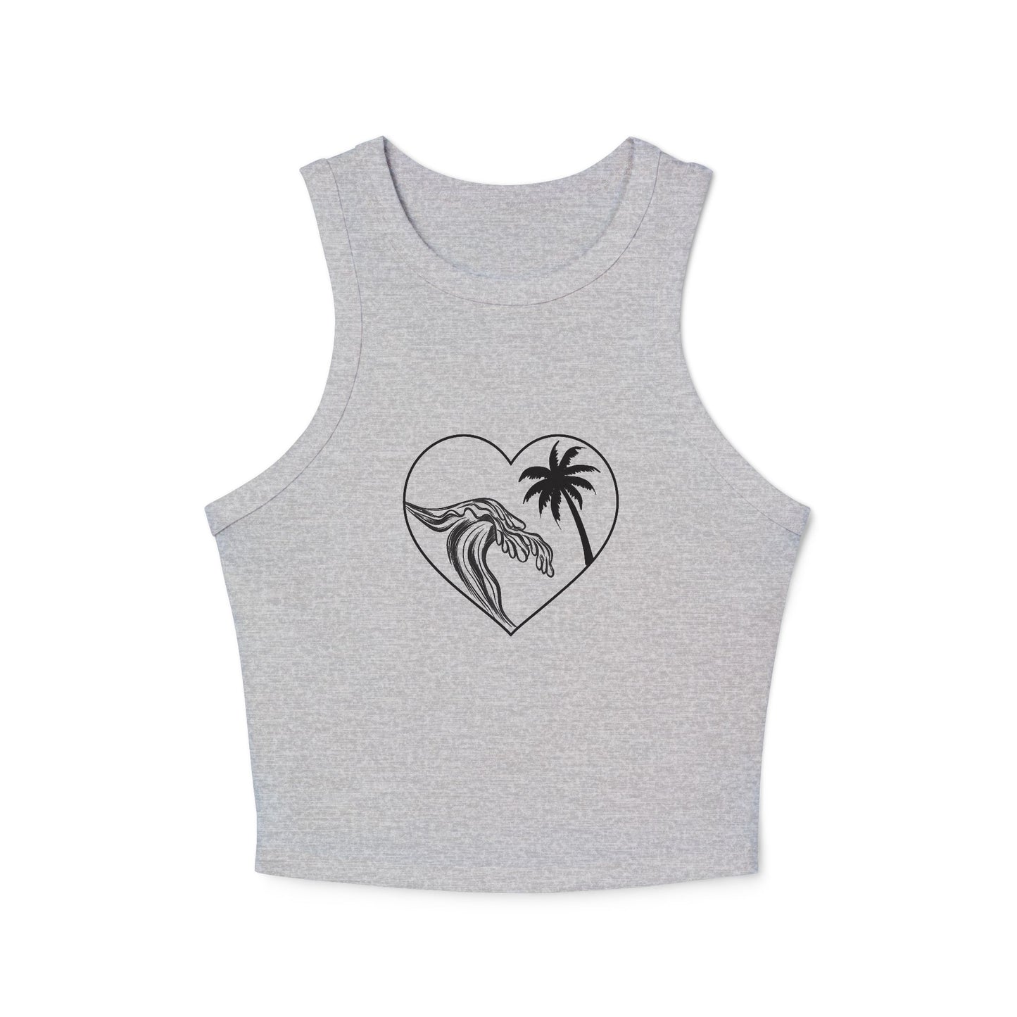 Wave Palm Tree Heart Shirt