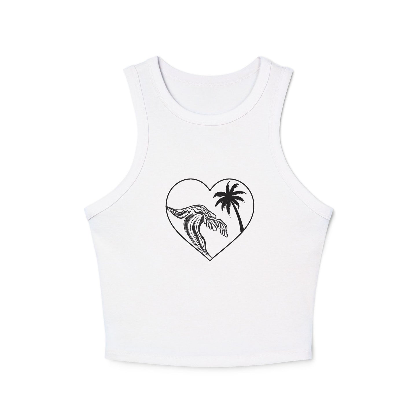 Wave Palm Tree Heart Shirt