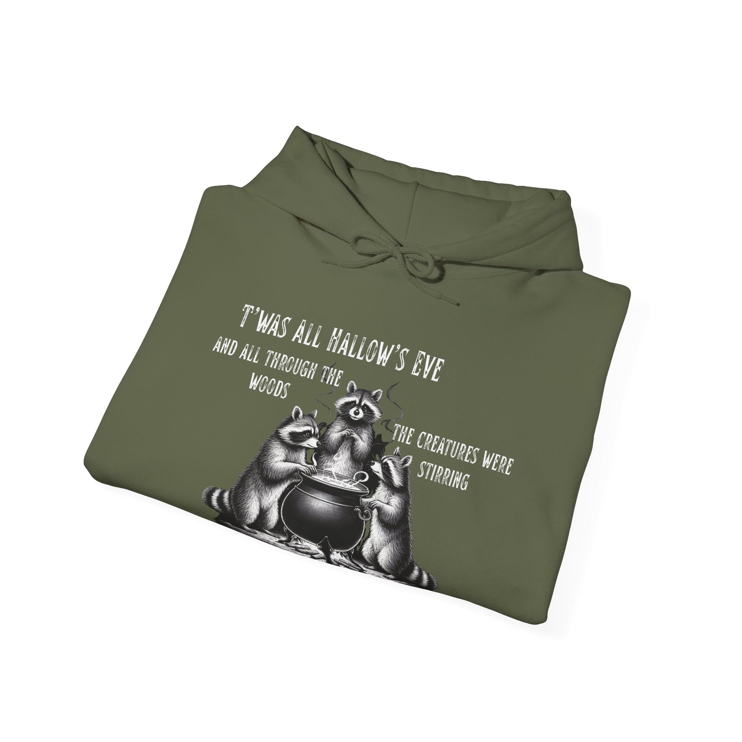 Raccoon Cauldron Halloween Hoodie