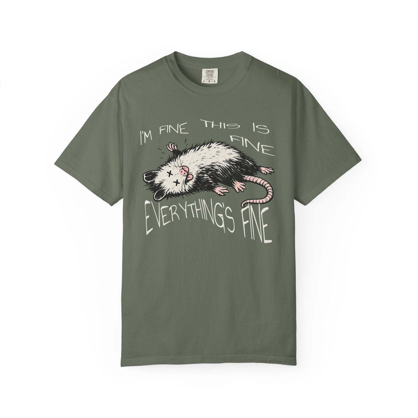 Funny Opossum Shirt “I’m Fine This Is Fine Everything’s Fine”