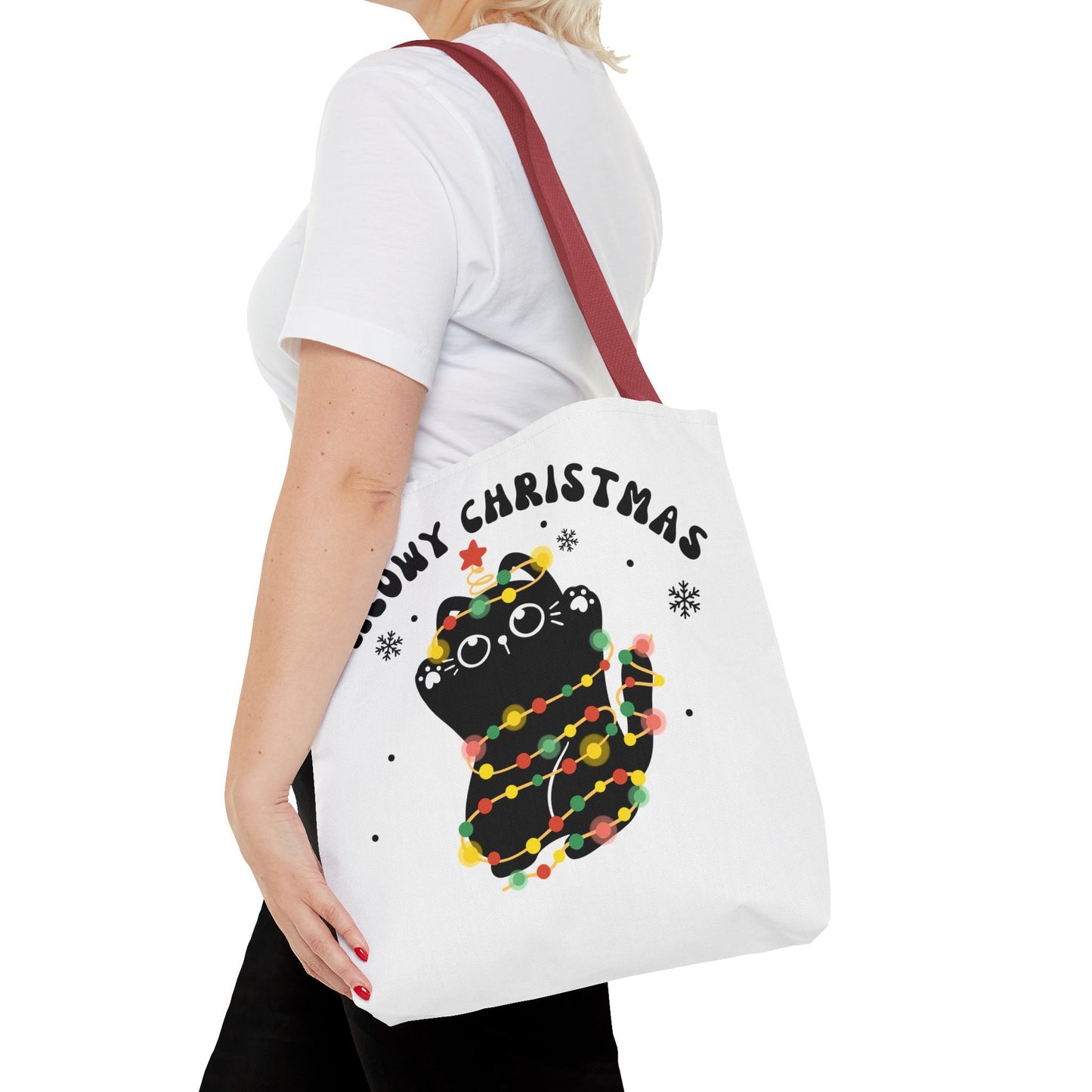 Meowy Christmas Tote Bag