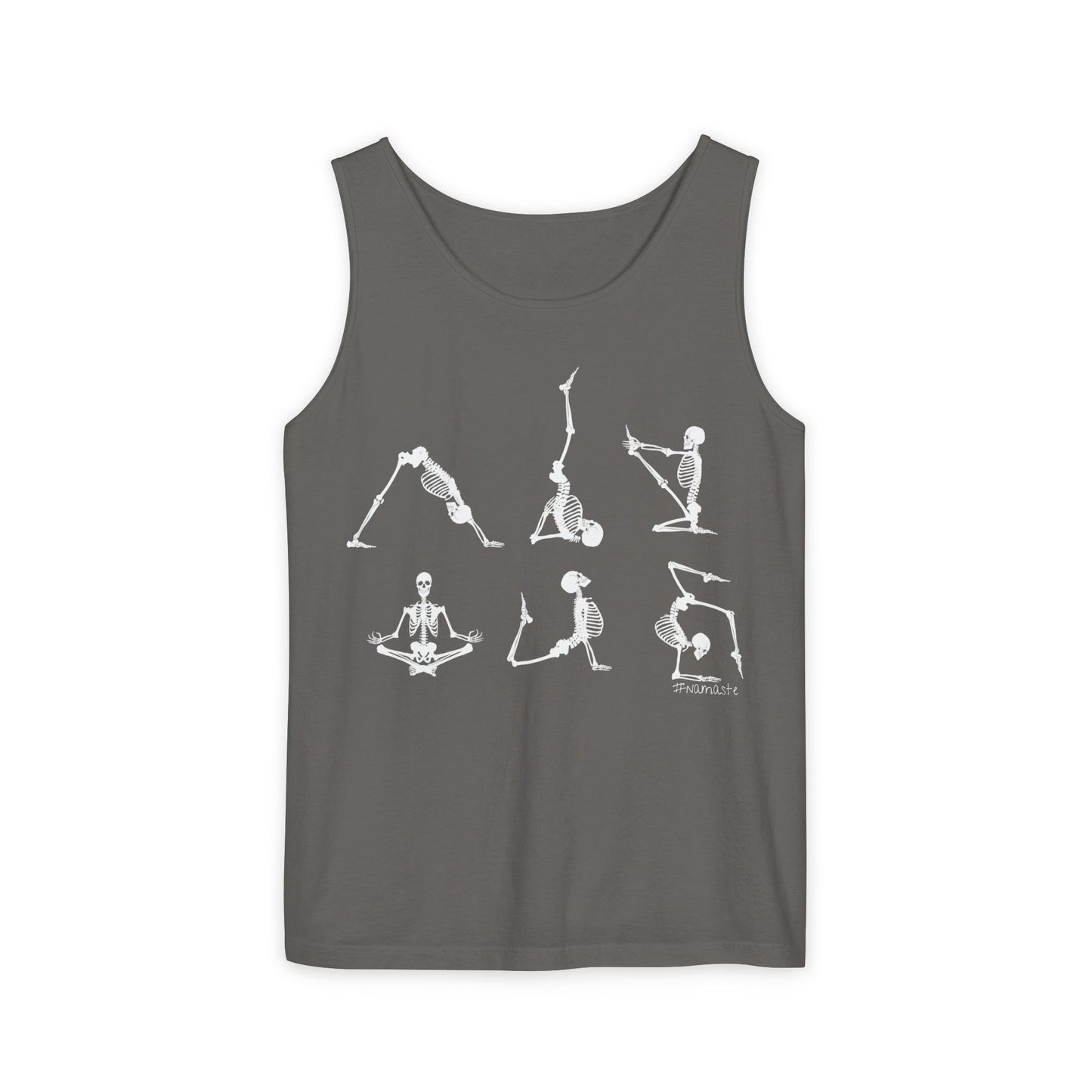 Skeleton Yoga Deign Tank Top - Unisex Garment-Dyed