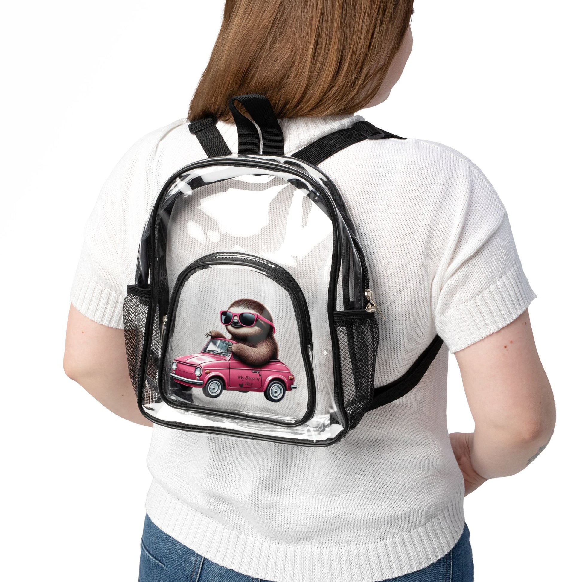 cute clear mini backpack Clear Stadium Backpack Cute Sloth Graphic – My Shop by Sky