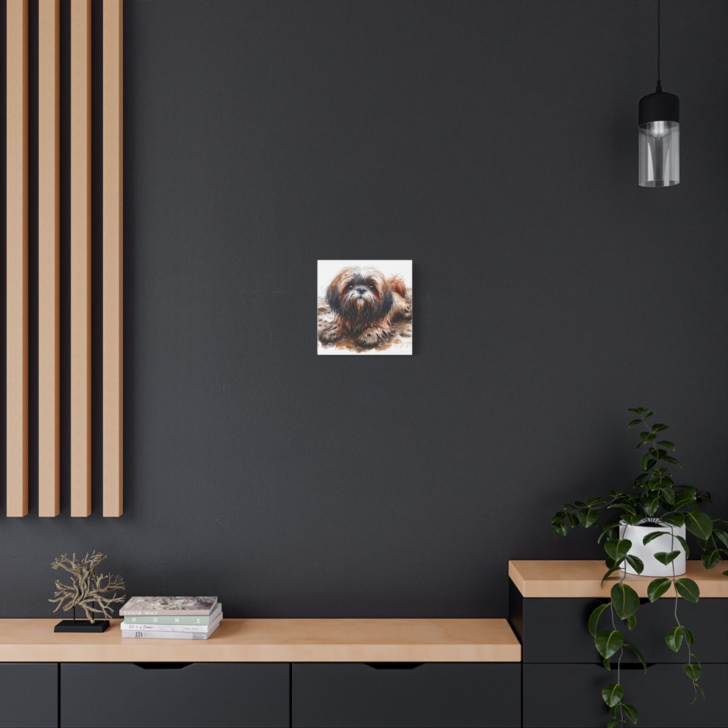 Canvas Print - Muddy Shih Tzu Watercolor Print
