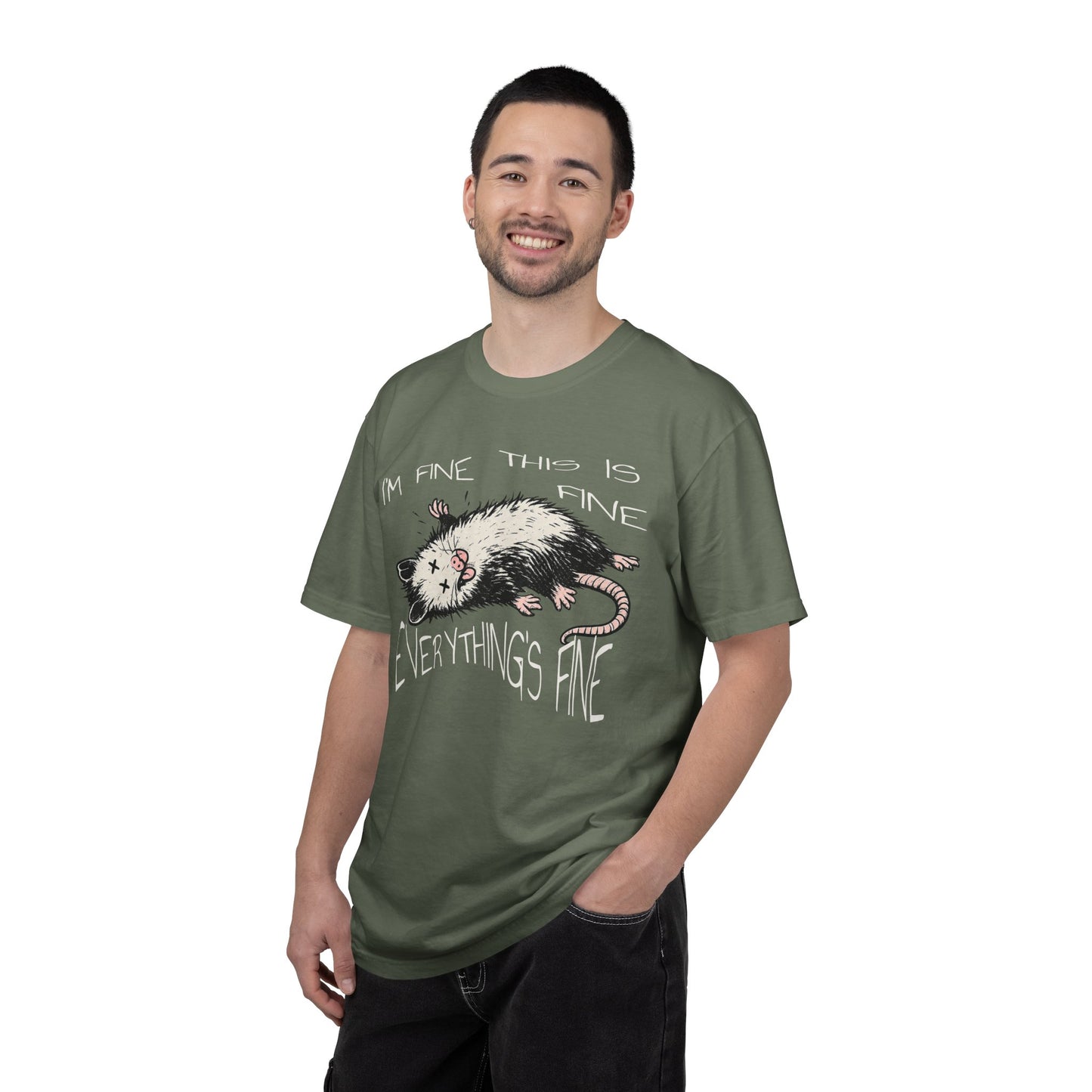 Funny Opossum Shirt “I’m Fine This Is Fine Everything’s Fine”