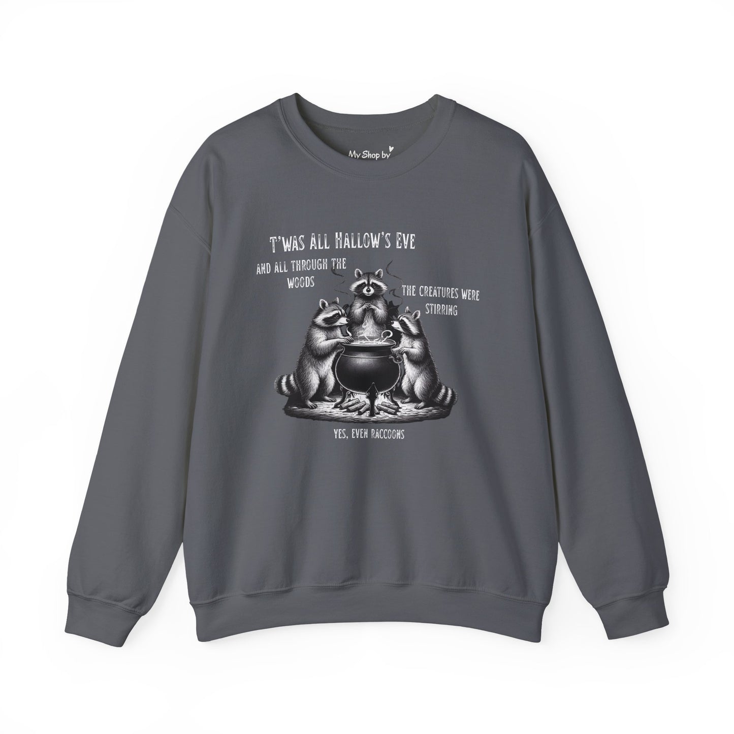 Raccoon Cauldron Halloween Sweatshirt