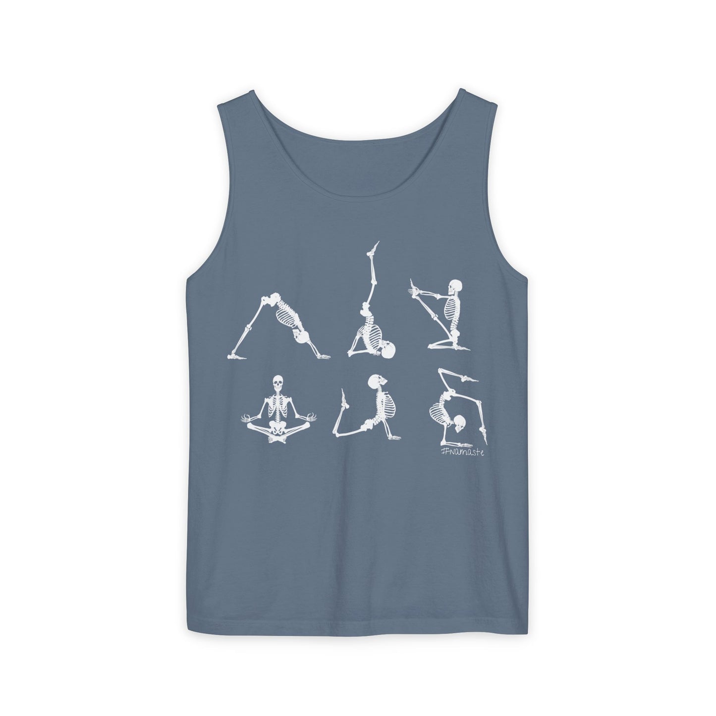 Skeleton Yoga Deign Tank Top - Unisex Garment-Dyed