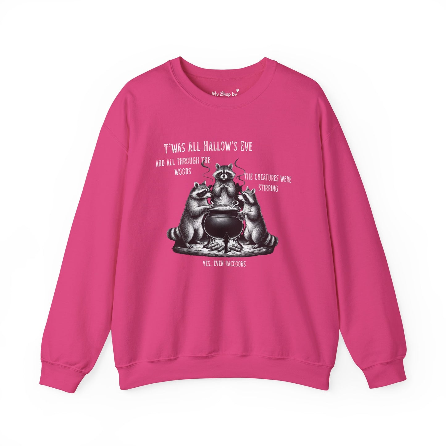 Raccoon Cauldron Halloween Sweatshirt