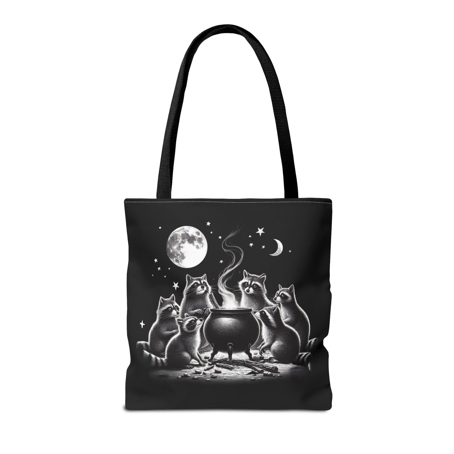 Cauldron Night Raccoons Tote Bag