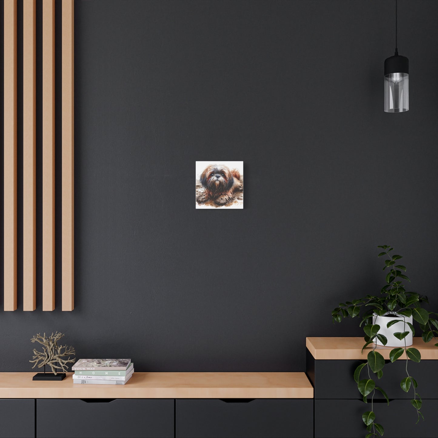 Canvas Print - Muddy Shih Tzu Watercolor Print