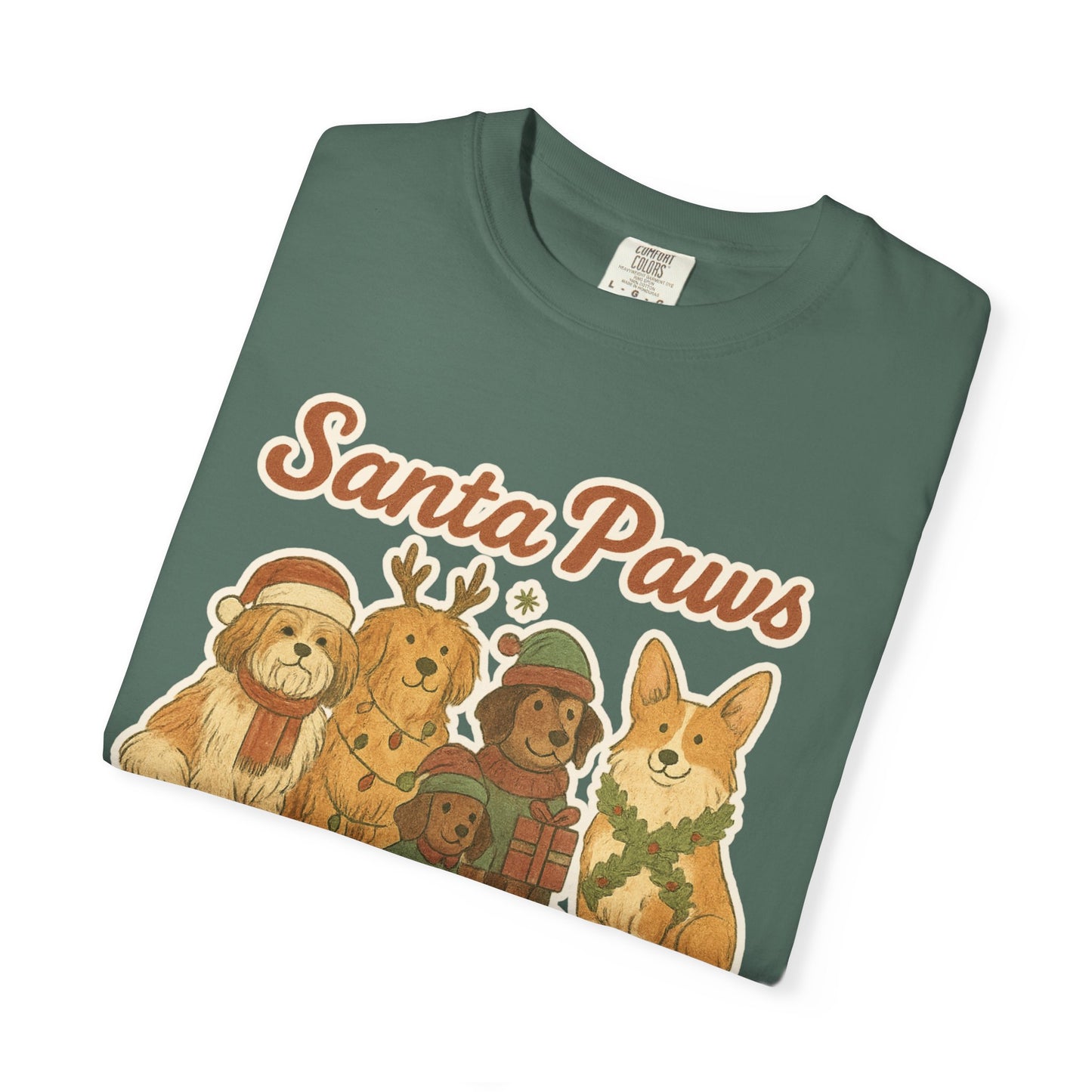 Dog Christmas T-shirt - Santa Paws is Coming to Town
