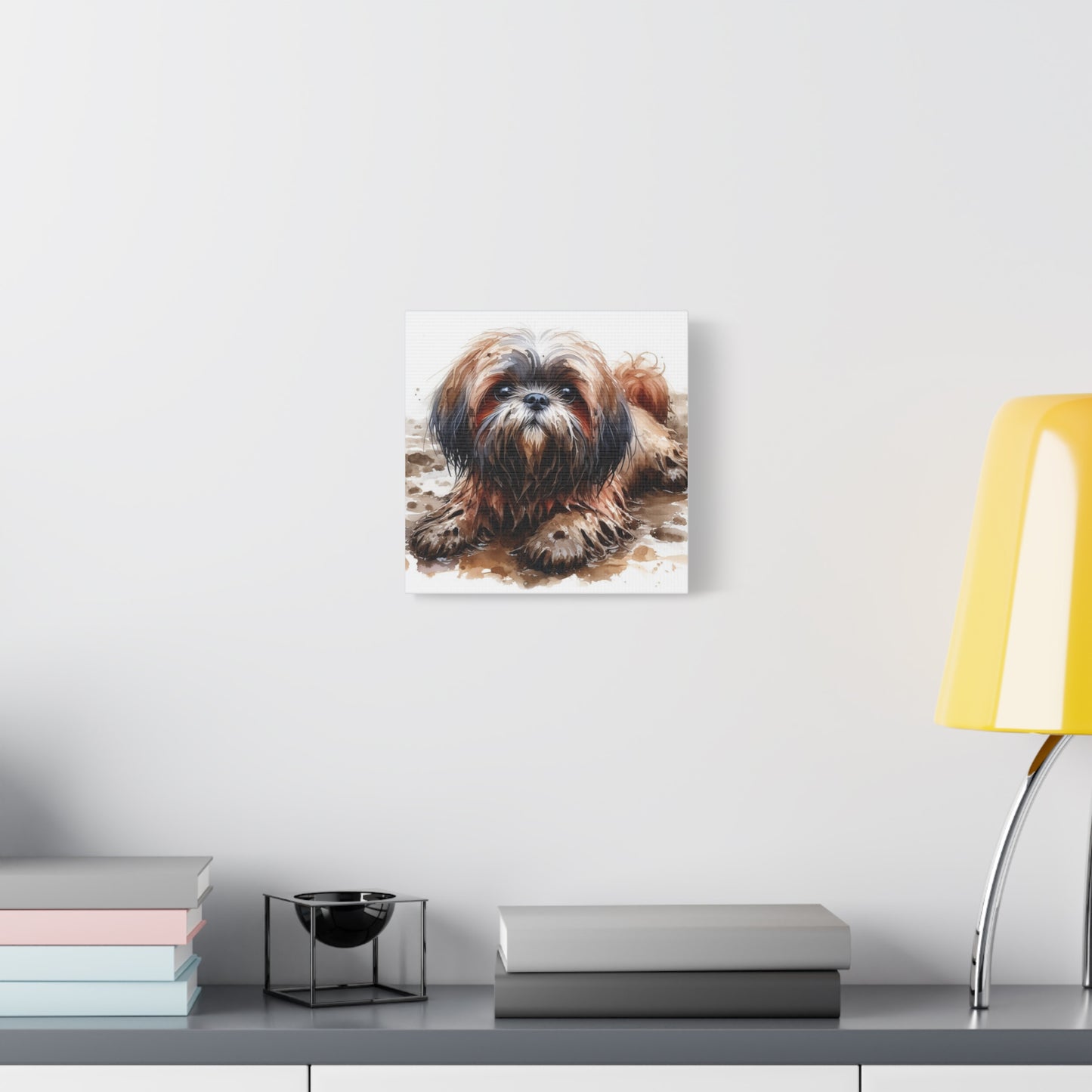 Canvas Print - Muddy Shih Tzu Watercolor Print