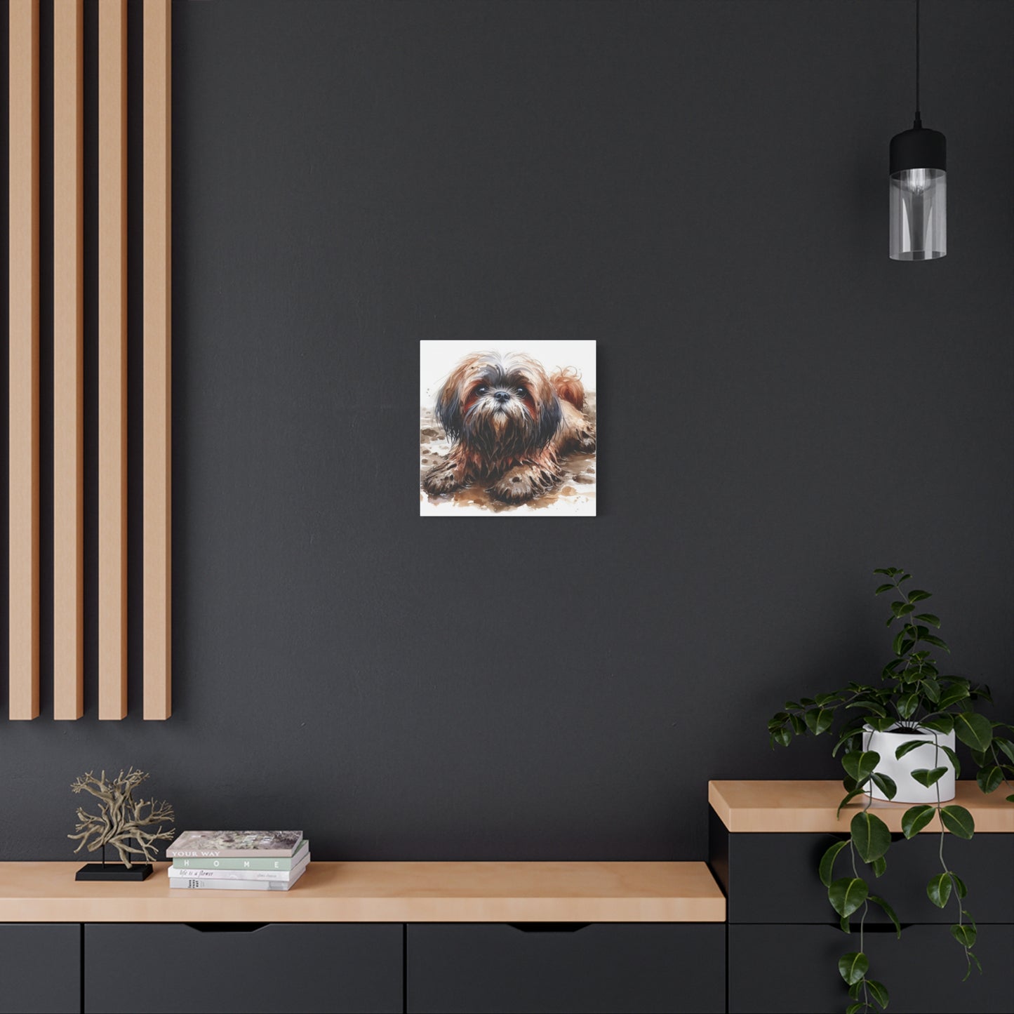 Canvas Print - Muddy Shih Tzu Watercolor Print