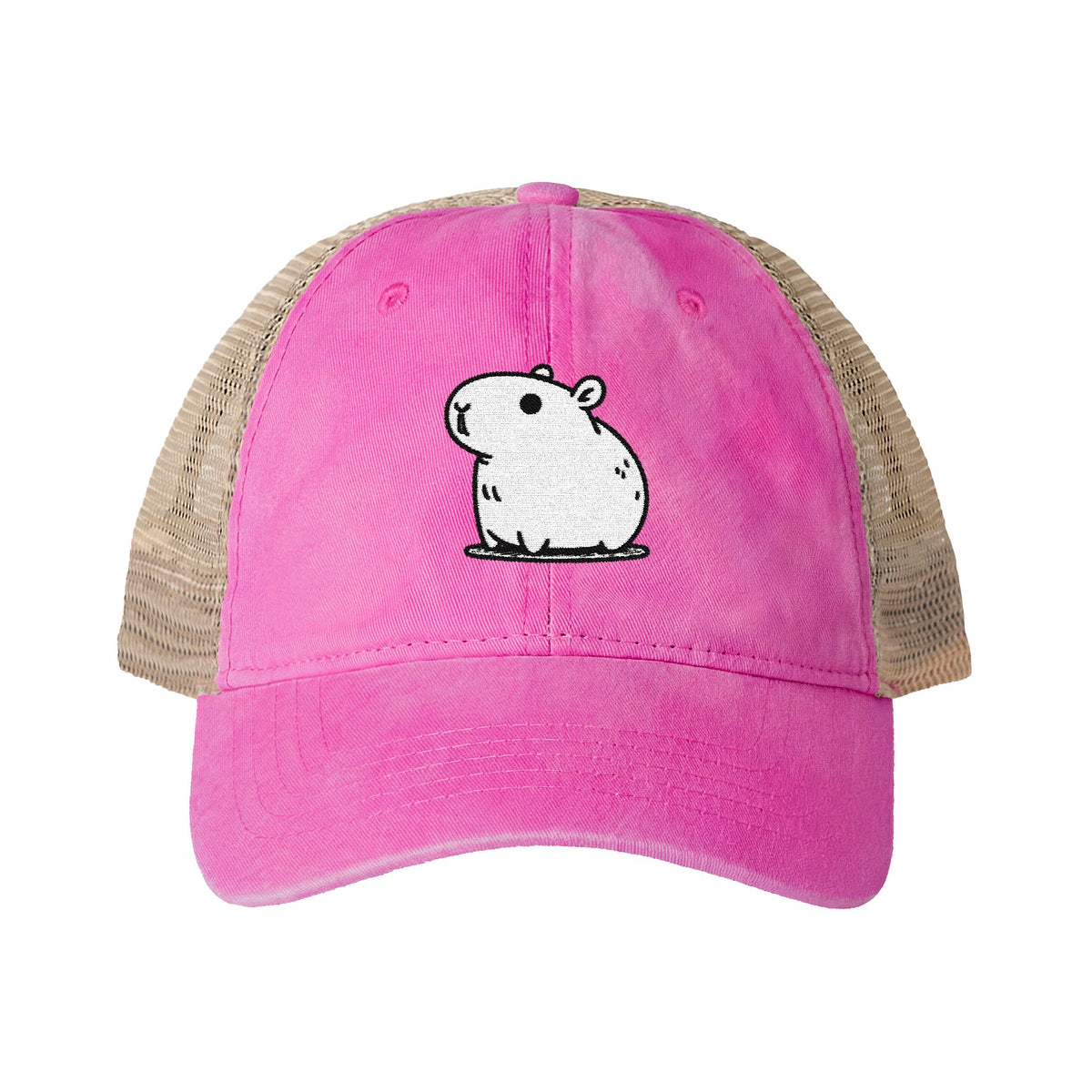 Women's Washed Mesh-Back Capybara Hat