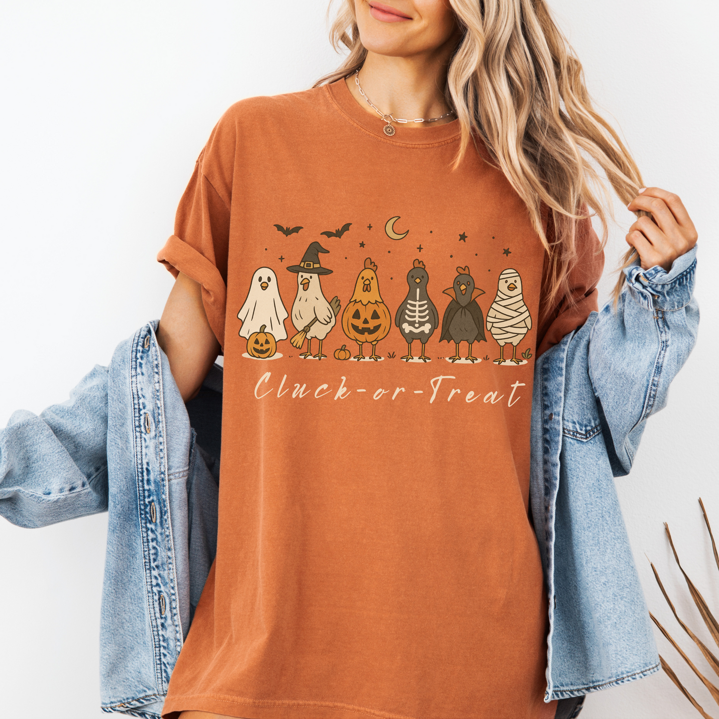 Halloween Chicken 'Cluck-or-Treat' Tee
