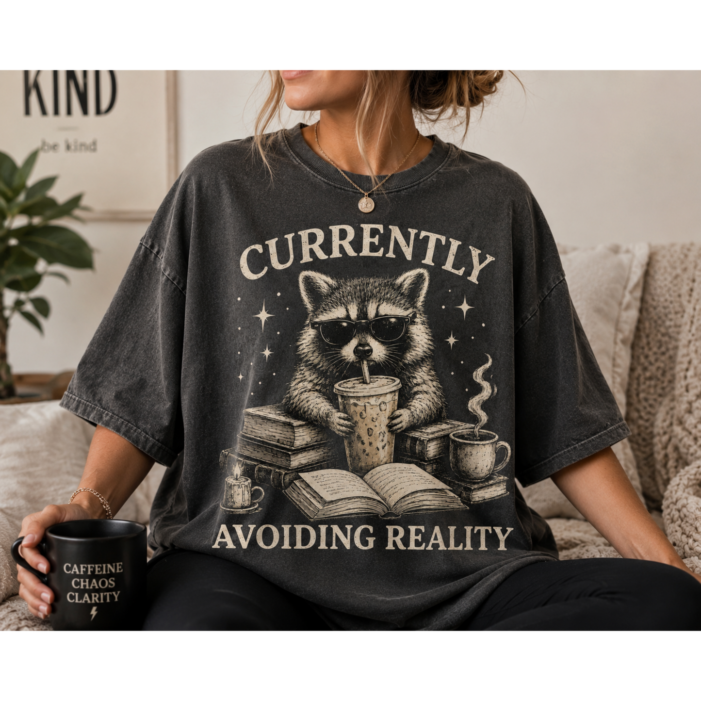 Bookish Raccoon Tee