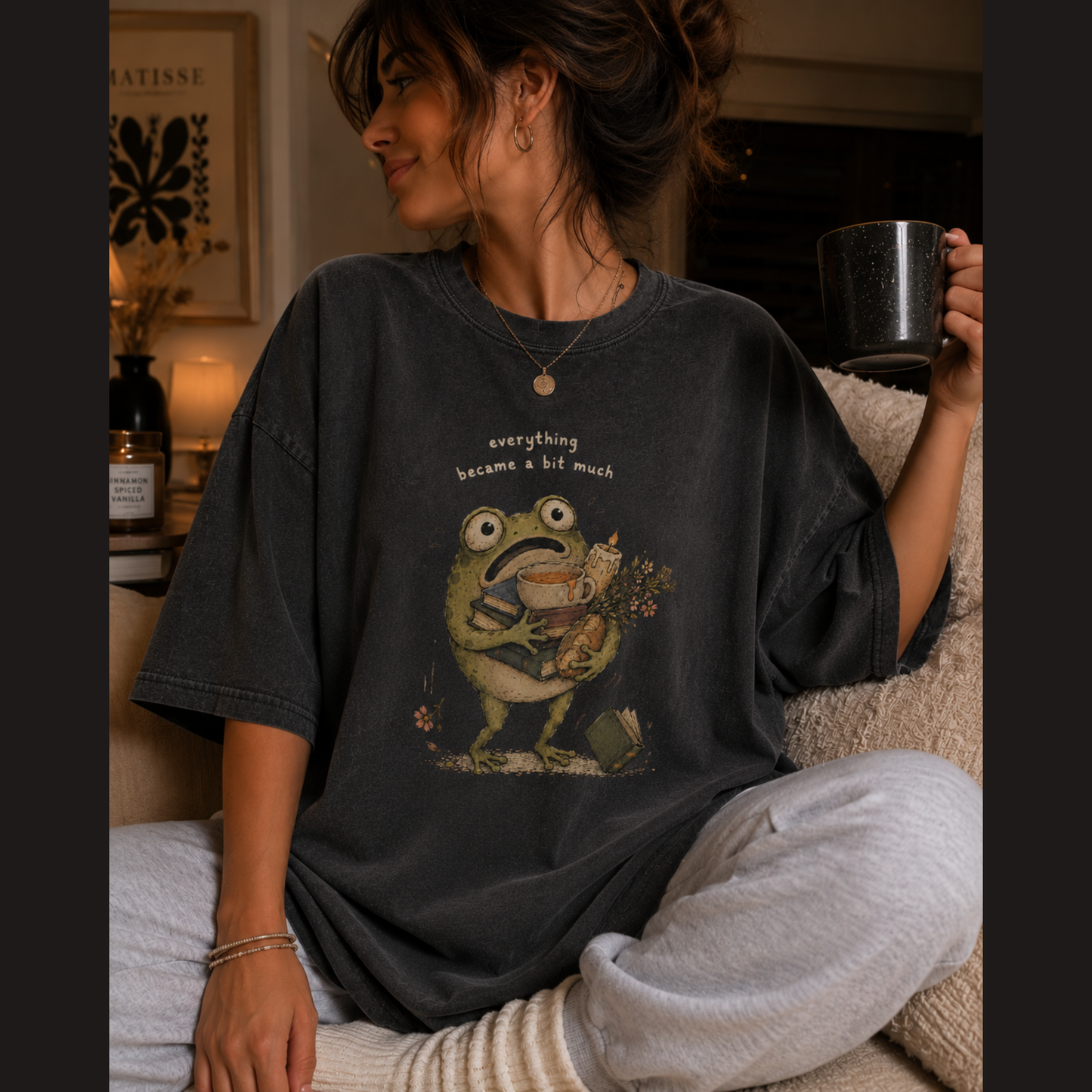 Overstimulated Frog Shirt - everything became a bit much