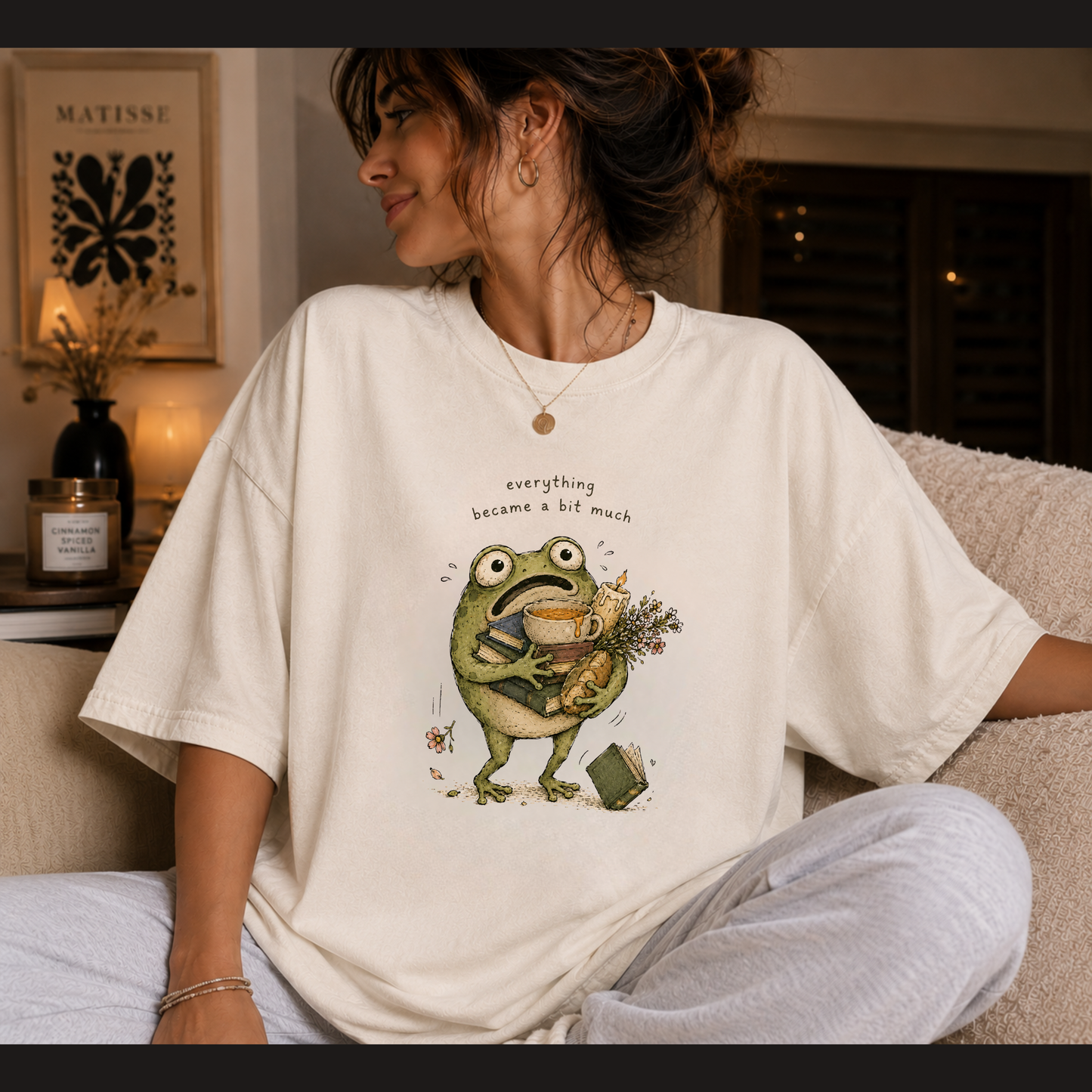Overstimulated Frog Shirt - everything became a bit much