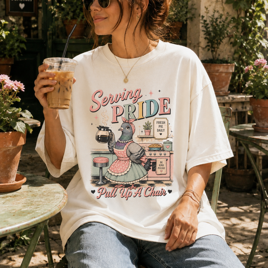 Vintage Housewife Pigeon Shirt