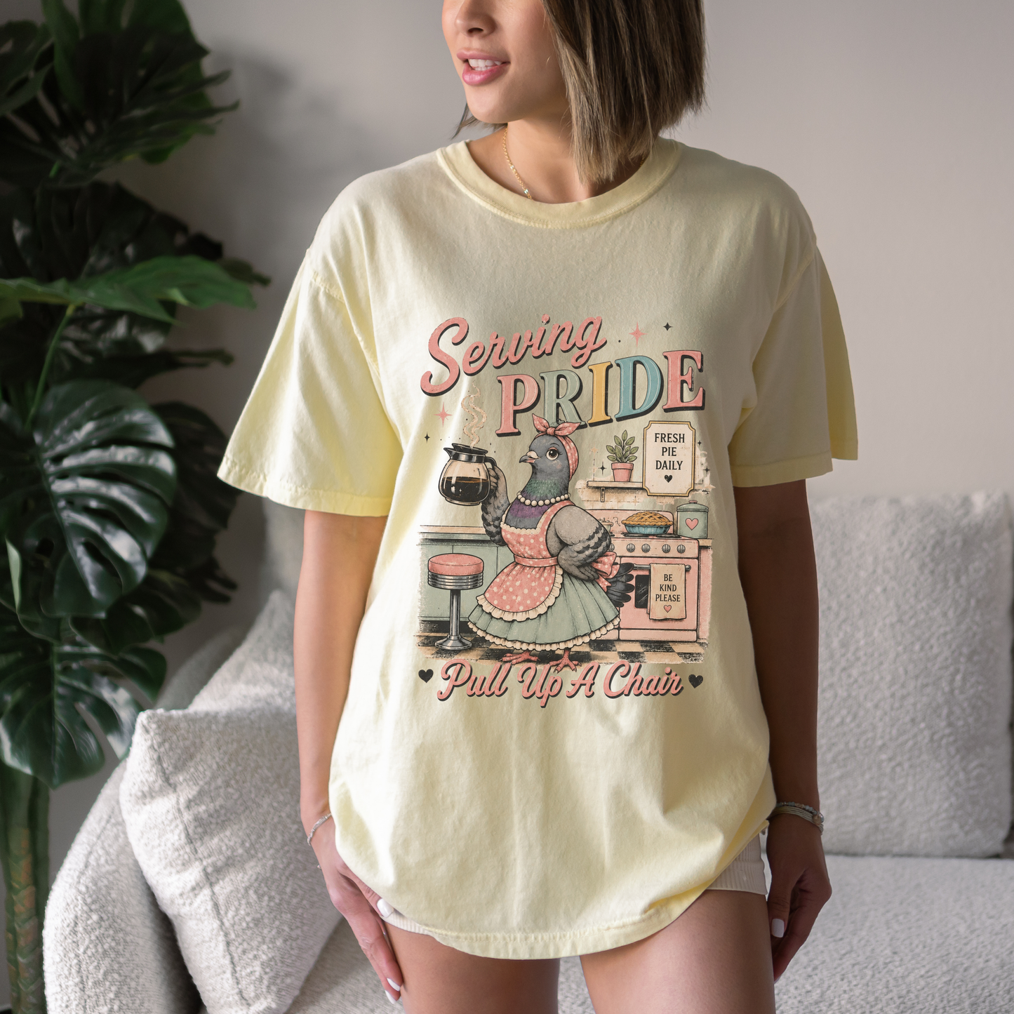 Vintage Housewife Pigeon Shirt