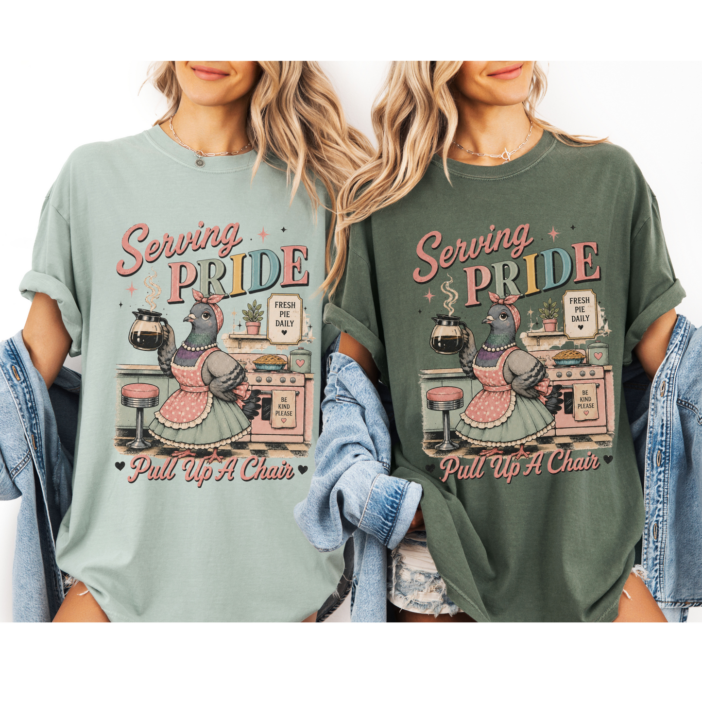 Vintage Housewife Pigeon Shirt