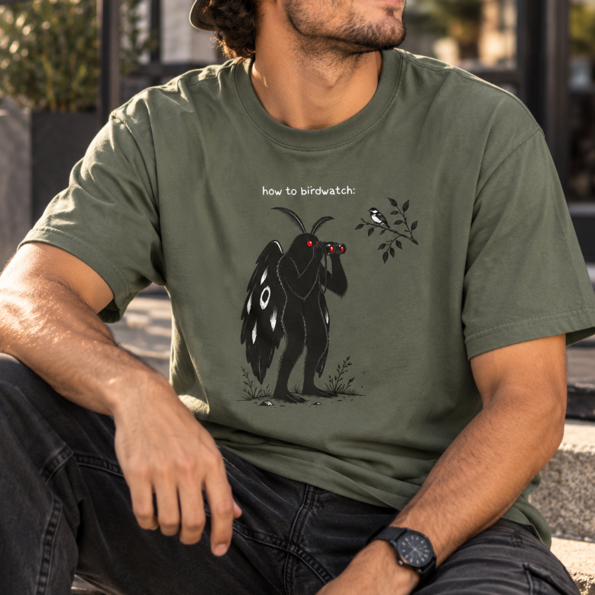 Mothman Birdwatching Shirt