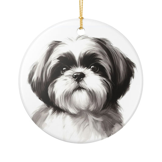 Ceramic Ornament - Shih Tzu Decor