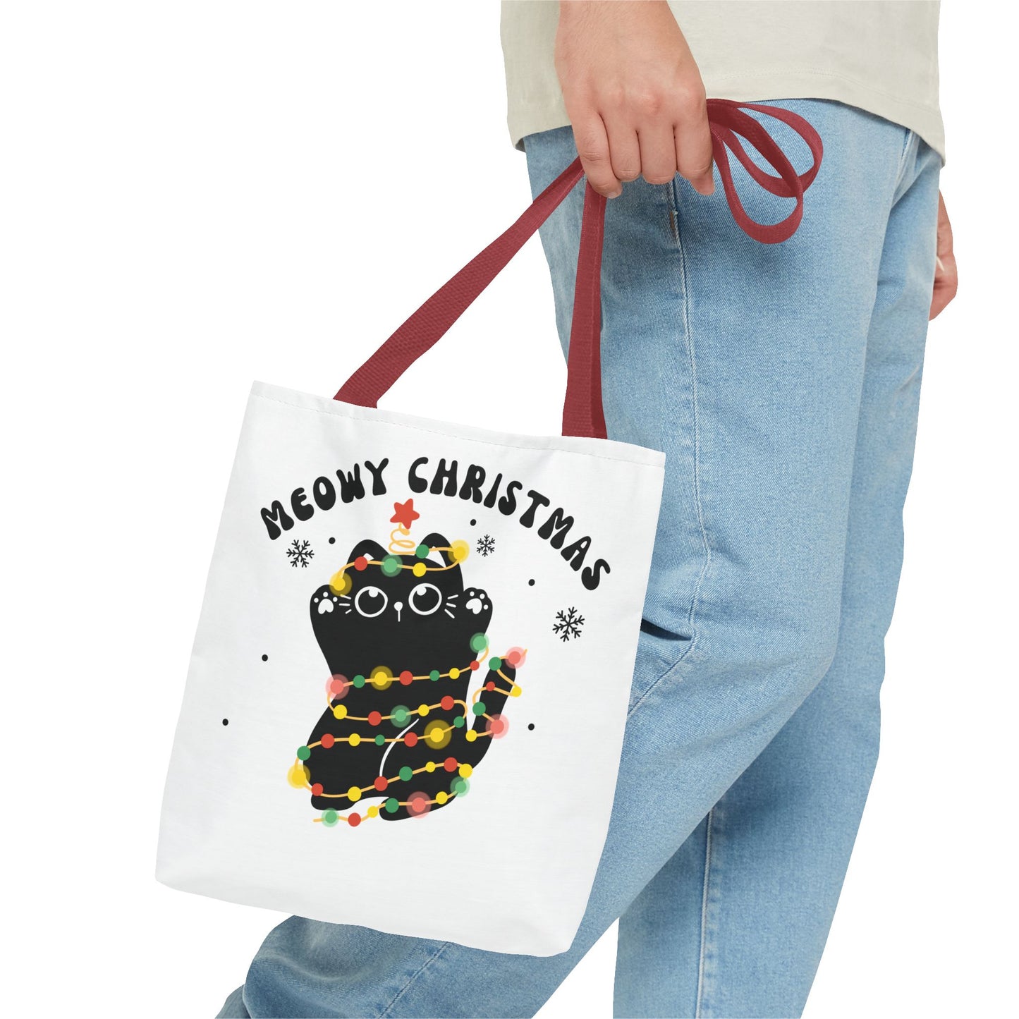 Meowy Christmas Tote Bag