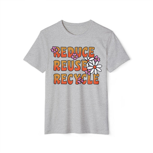 Recycled Materials Shirt Reduce Reuse Recycle