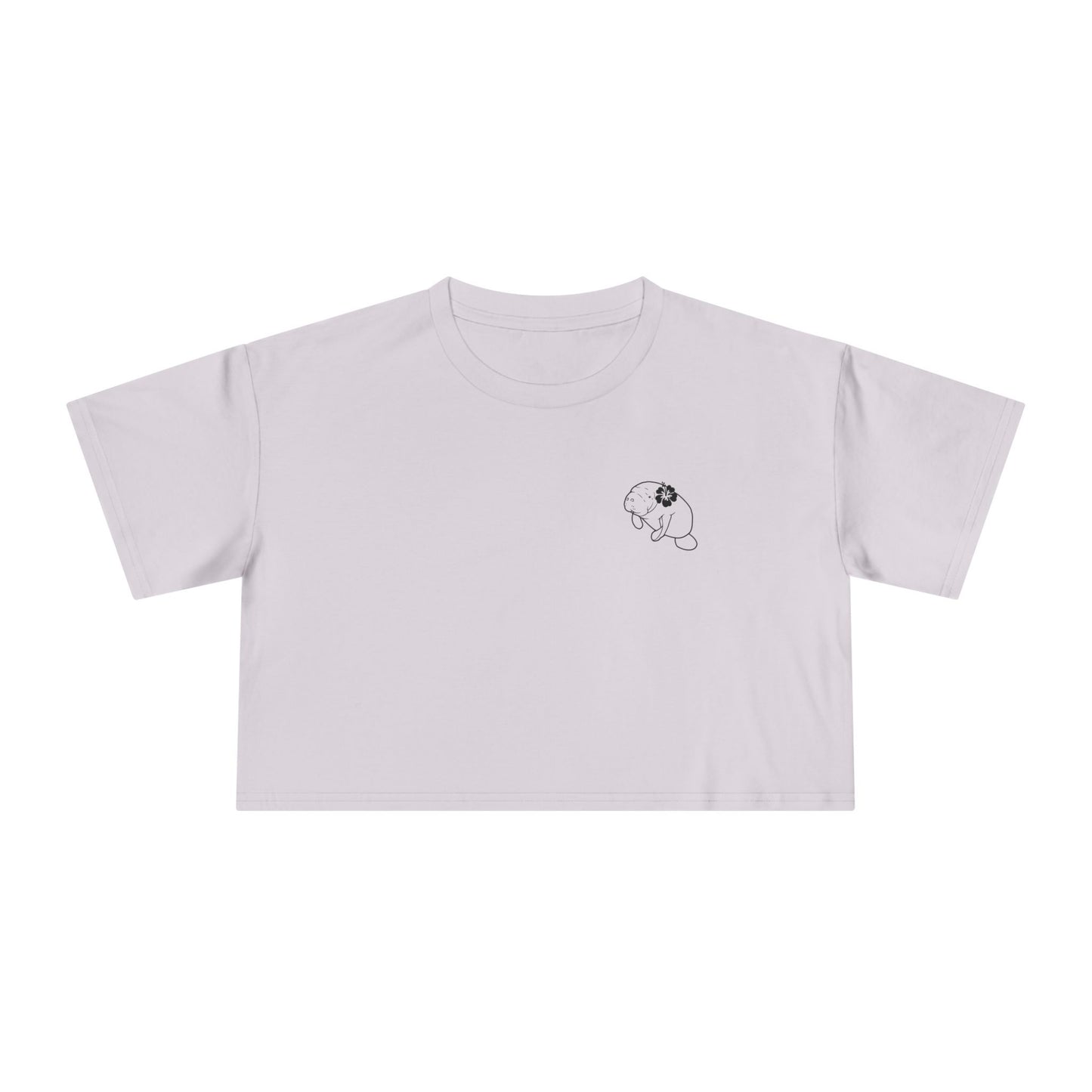 Women's Manatee Hibiscus Crop Tee