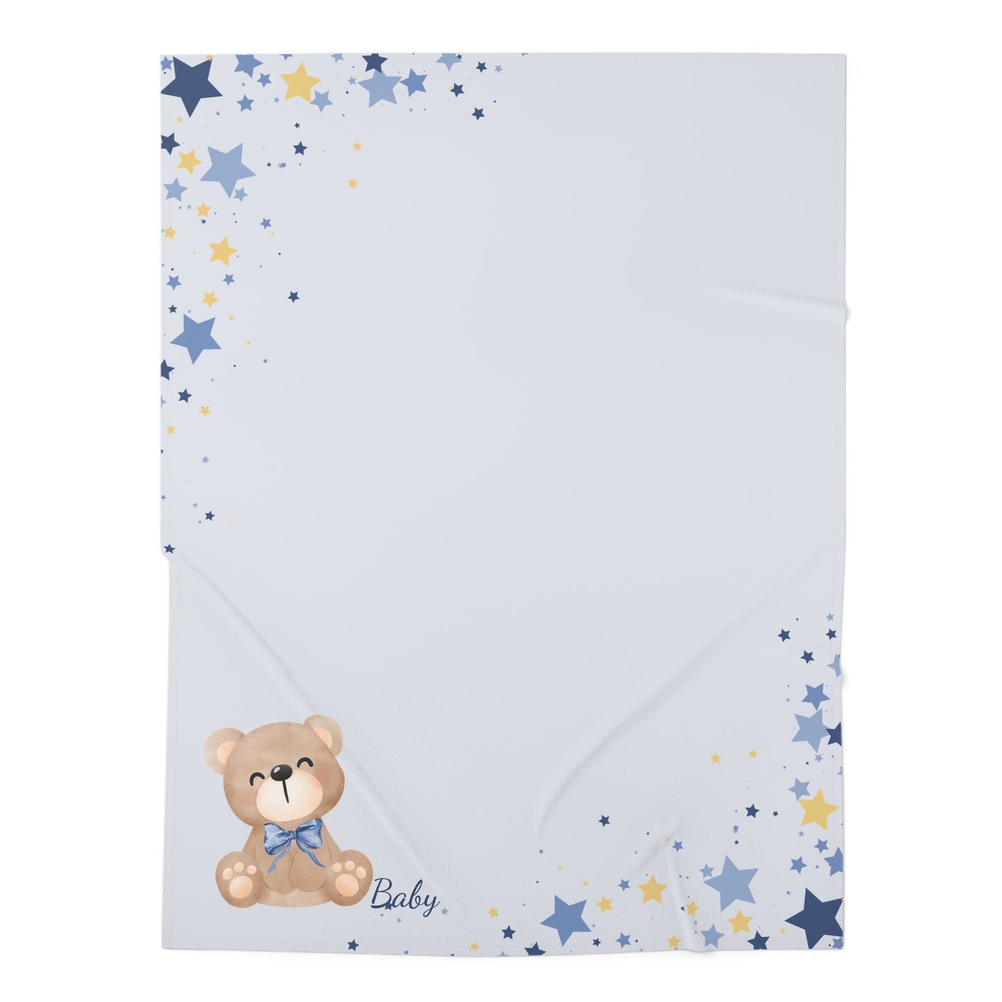 Personalized Teddy Bear Baby Blanket