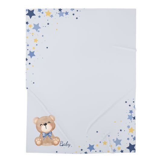 Personalized Teddy Bear Baby Blanket