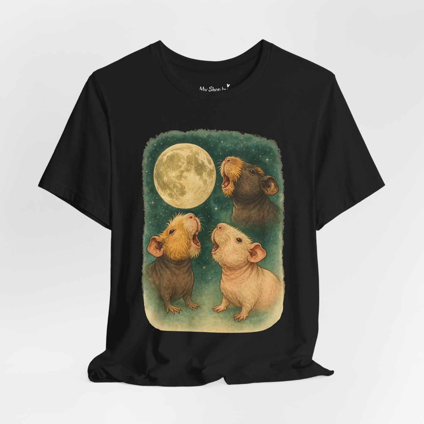 Werewolf Skinny Pig Unisex Tee (Hairless Guinea Pig Shirt)