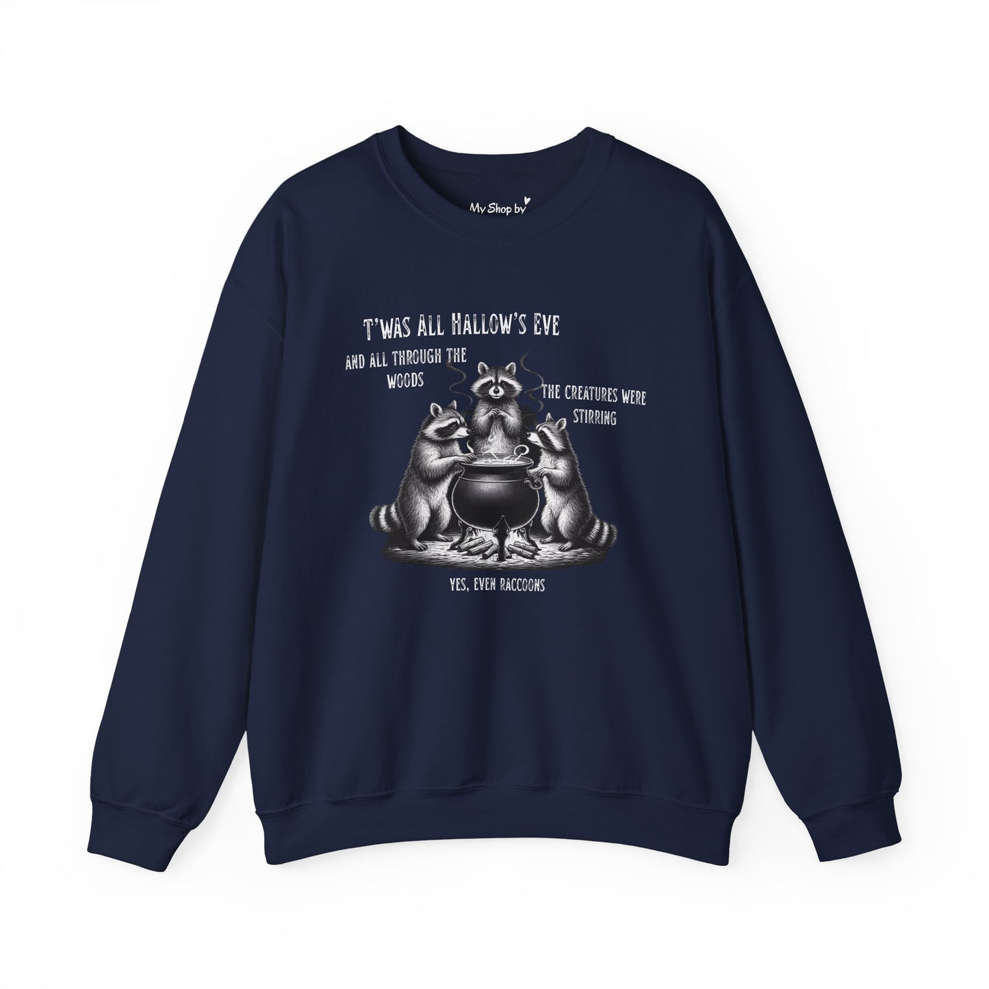 Raccoon Cauldron Halloween Sweatshirt