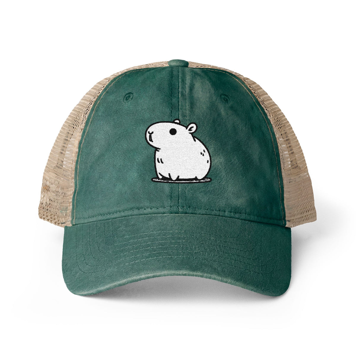 Women's Washed Mesh-Back Capybara Hat
