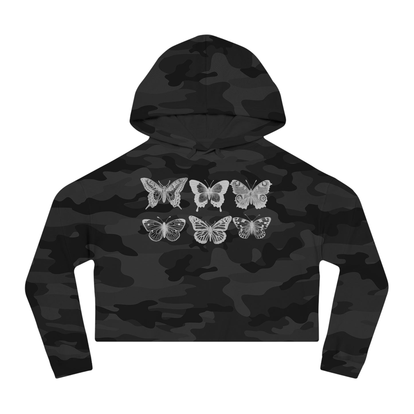 Cropped Butterfly Hoodie