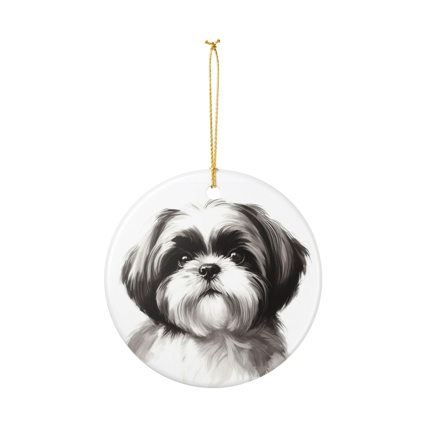 Ceramic Ornament - Shih Tzu Decor