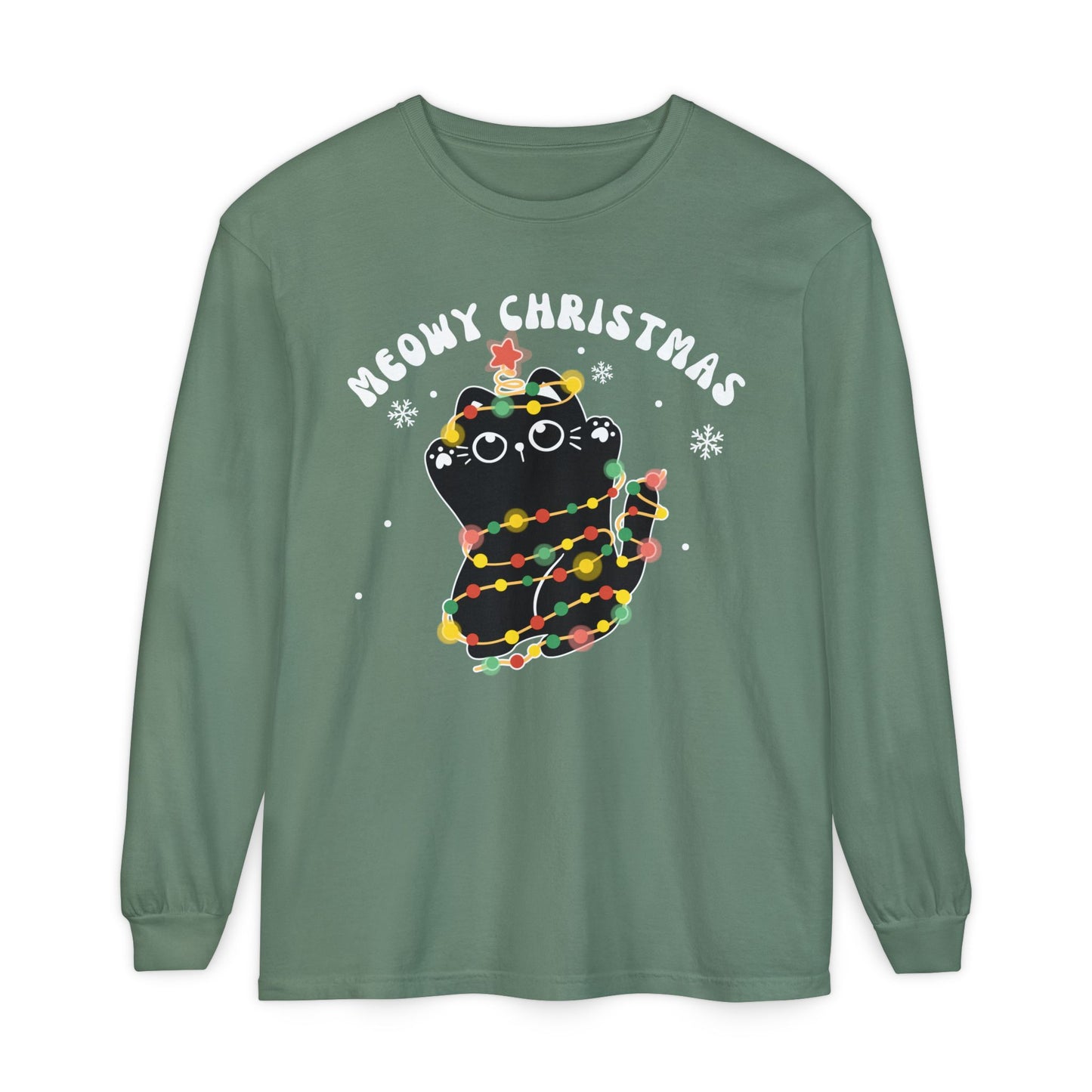 Meowy Christmas Long Sleeve T-Shirt