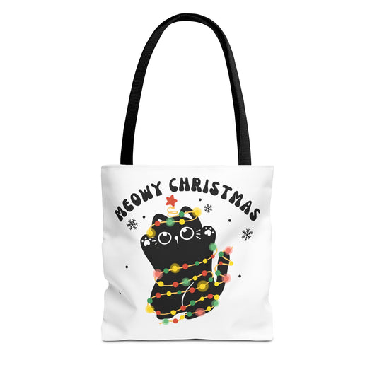 Meowy Christmas Tote Bag