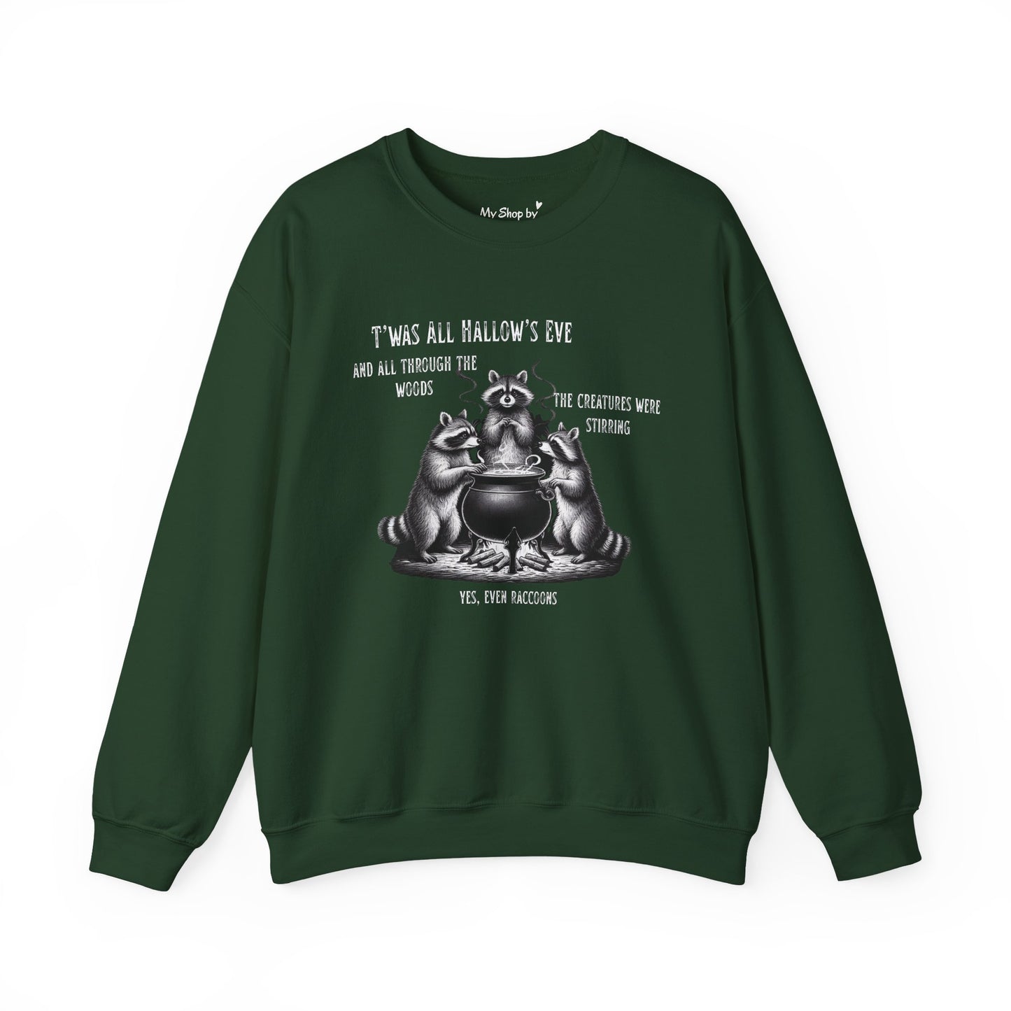 Raccoon Cauldron Halloween Sweatshirt