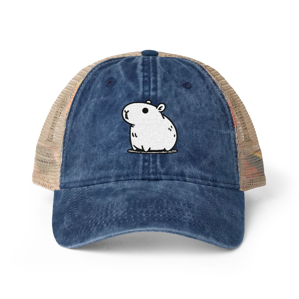 Women's Washed Mesh-Back Capybara Hat
