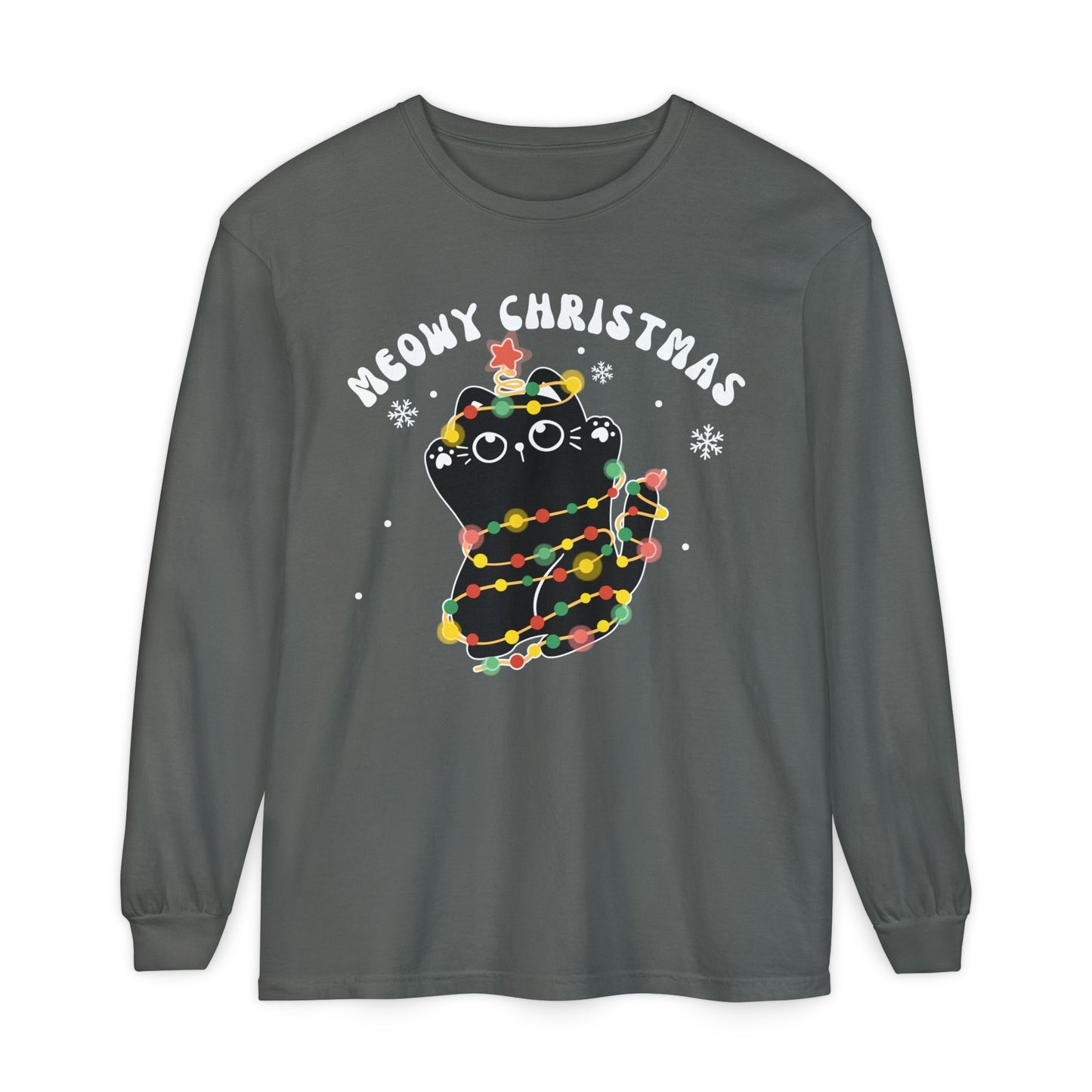 Meowy Christmas Long Sleeve T-Shirt