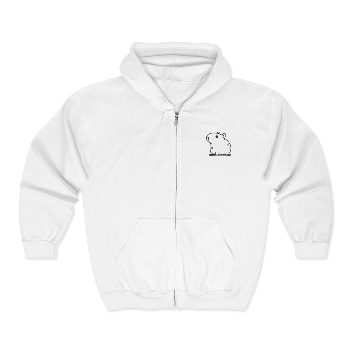 Capybara Zip Up Hoodie