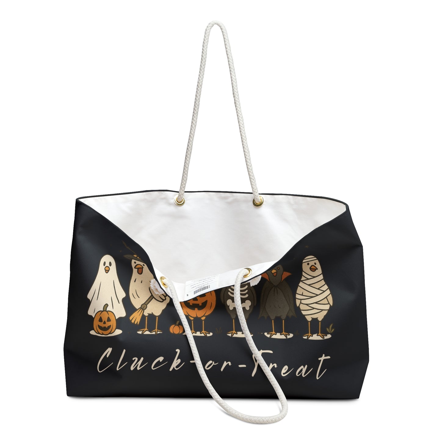 Halloween Chicken Weekender Bag - 'Cluck or Treat' Design
