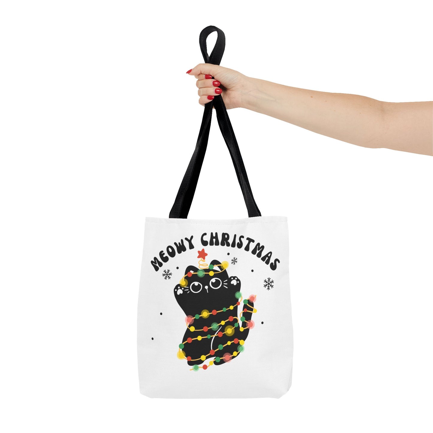 Meowy Christmas Tote Bag